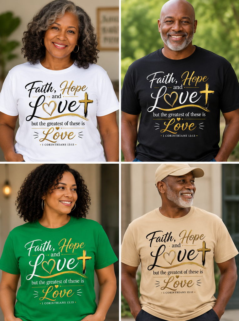 Faith, Hope & Love Inspirational T-Shirt