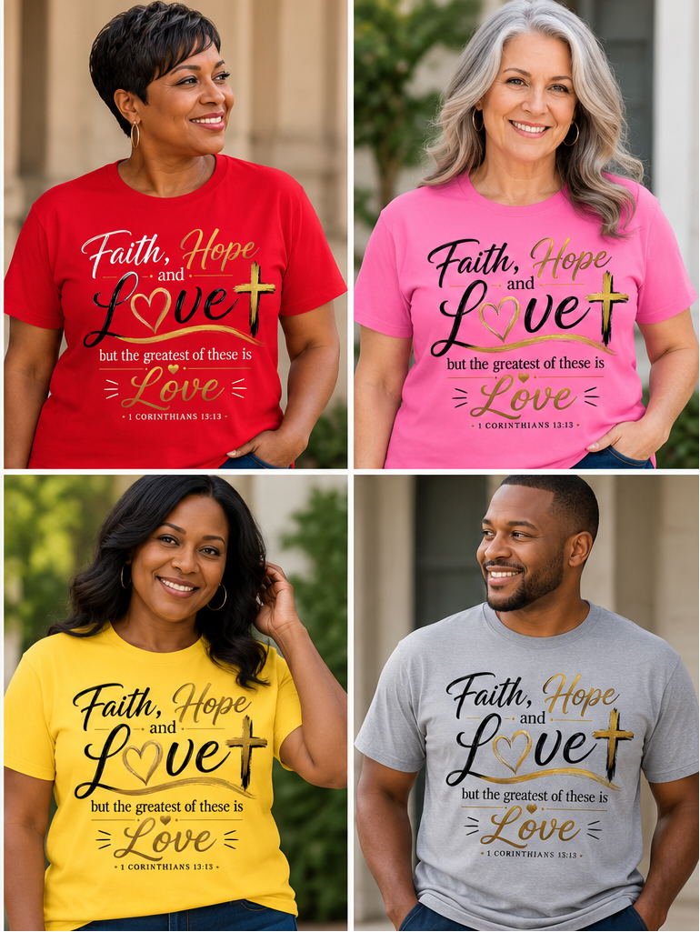 Faith, Hope & Love Inspirational T-Shirt