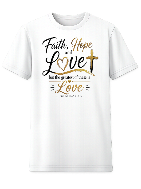 Faith, Hope & Love Inspirational T-Shirt