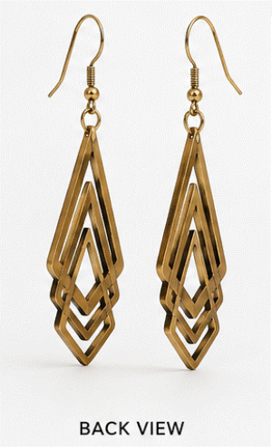 Lightweight Wooden Drop Geometric Earrings