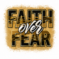 Gold and Black "Faith Over Fear" T-Shirt
