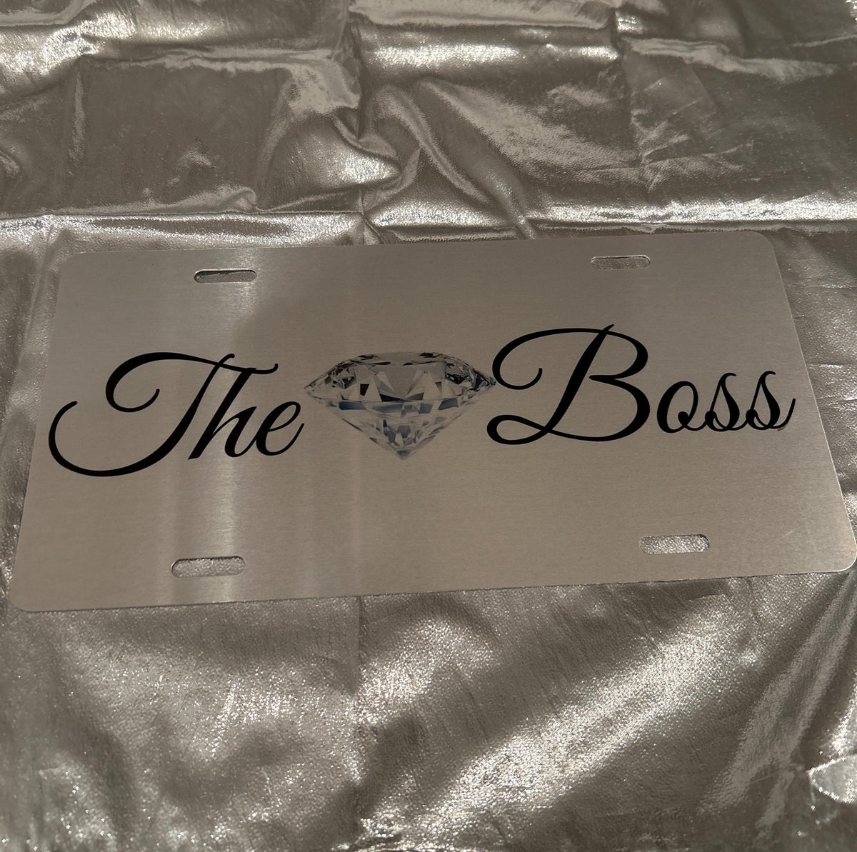 The Boss Aluminum License Plate