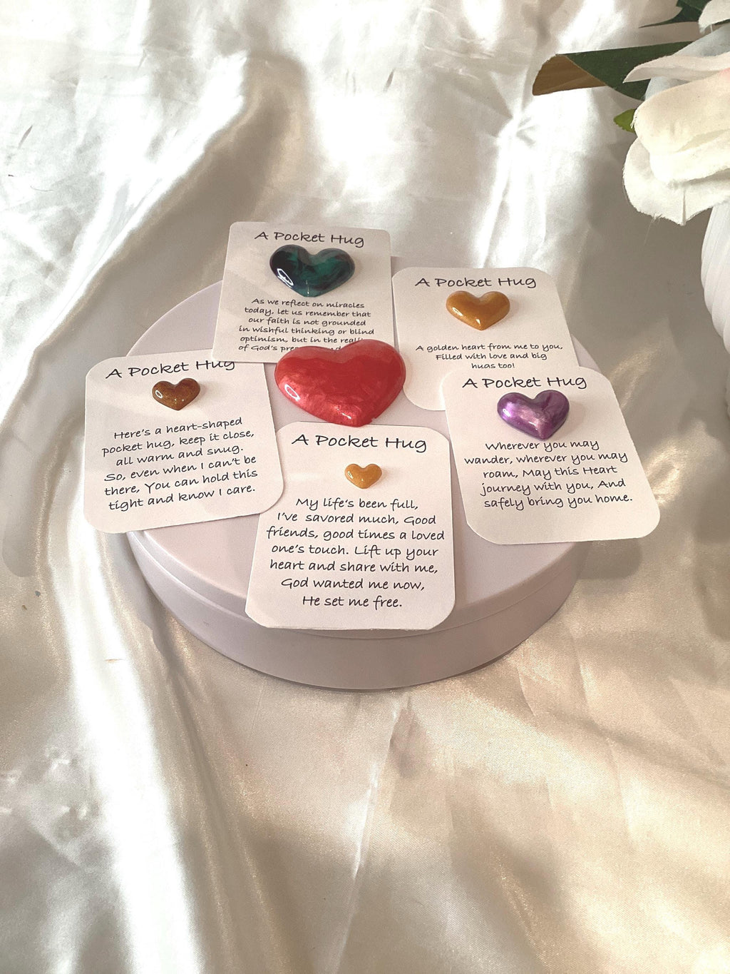 Handcrafted Resin Pocket Hug: Comfort Token