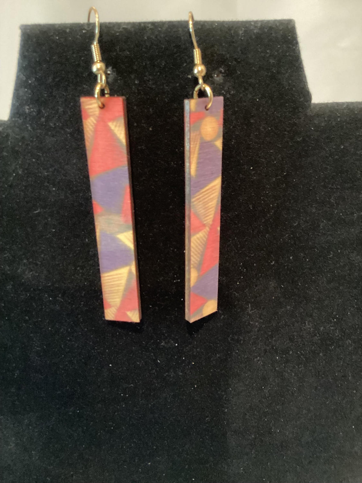 Geometric Multi-Colored Earrings