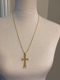 Gold-toned 22” Snake Chain with Gold-toned Cross