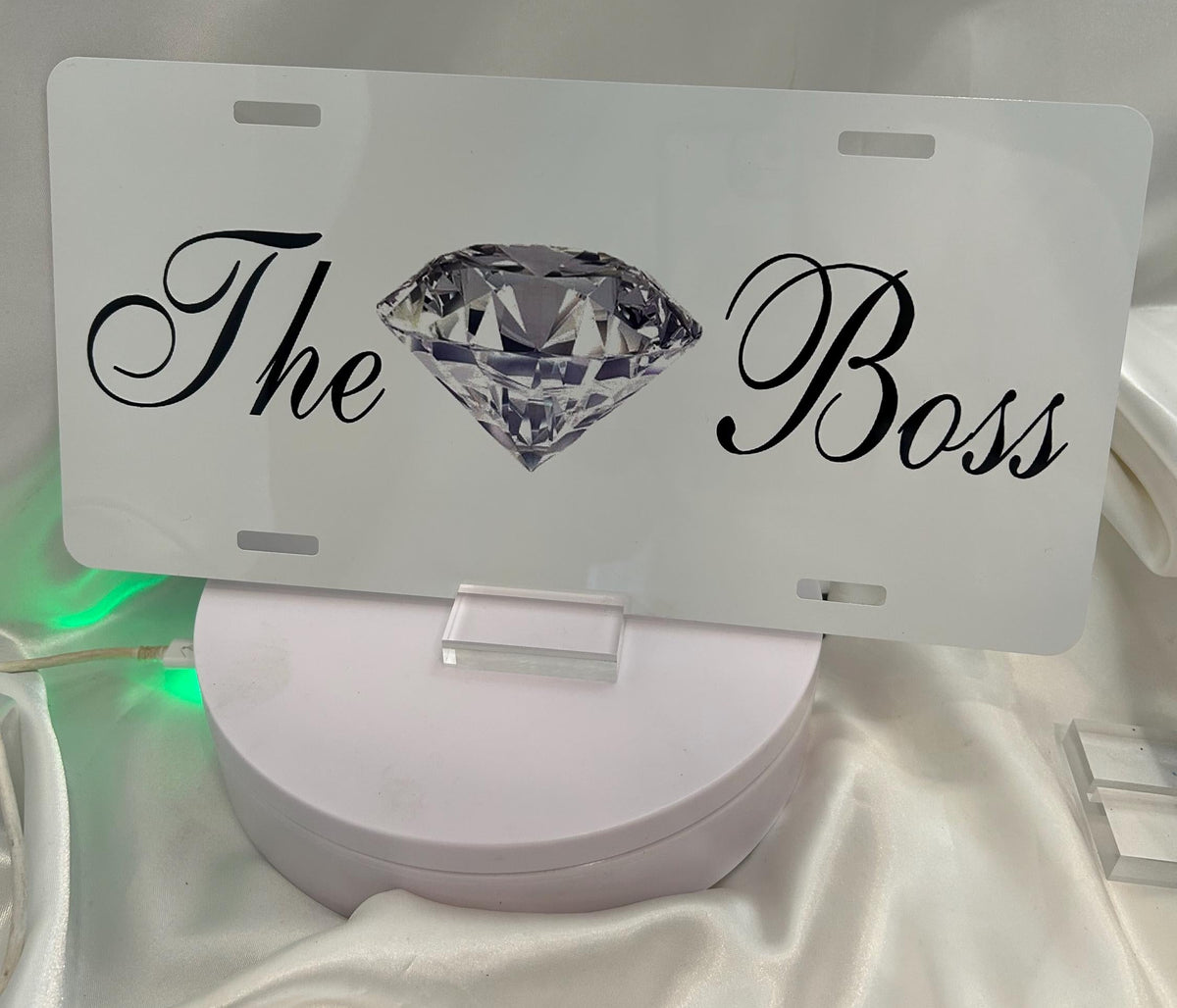 The Boss Aluminum License Plate