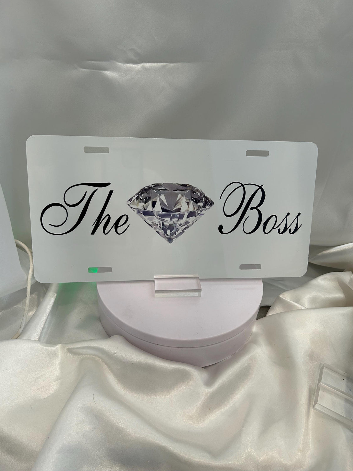 The Boss Aluminum License Plate