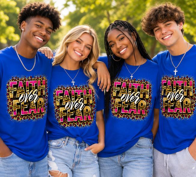 Faith Over Fear Christian Graphic Unisex Tee
