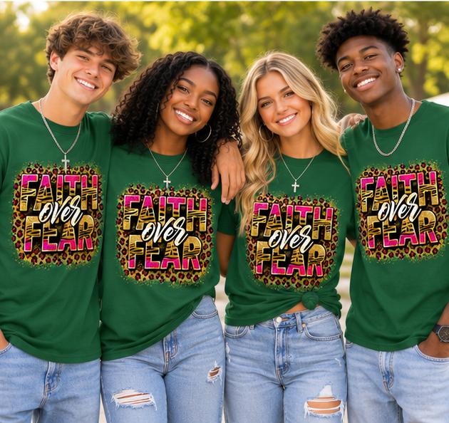 Faith Over Fear Christian Graphic Unisex Tee