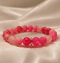 Rose, Pink and Fushia Stretch Bracelet