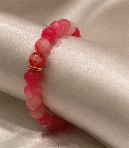 Rose, Pink and Fushia Stretch Bracelet