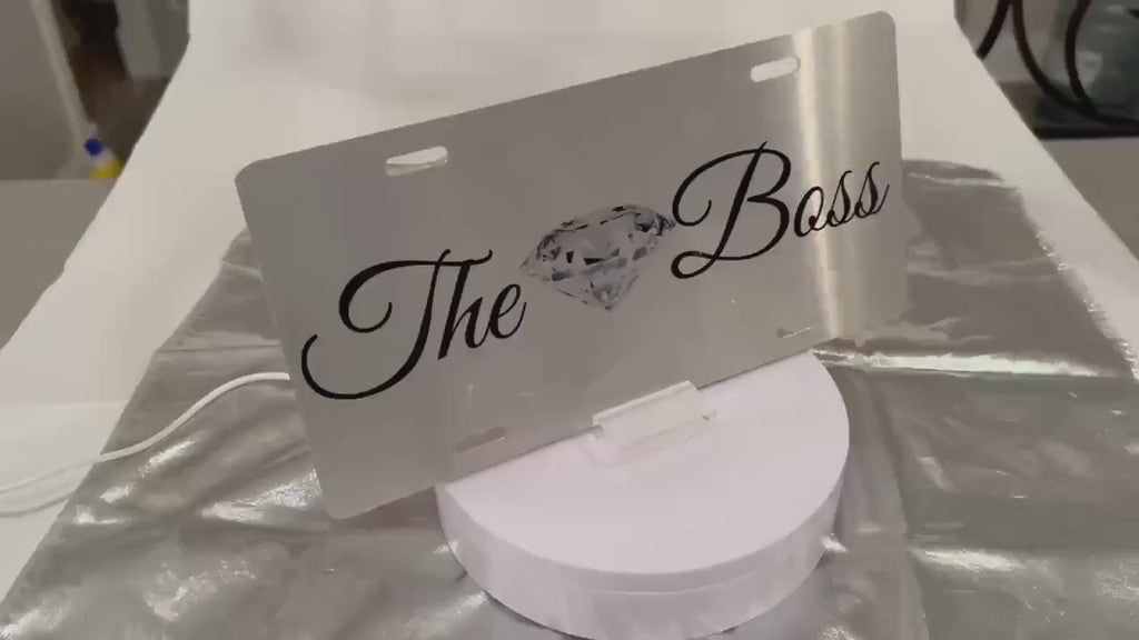 The Boss Aluminum License Plate