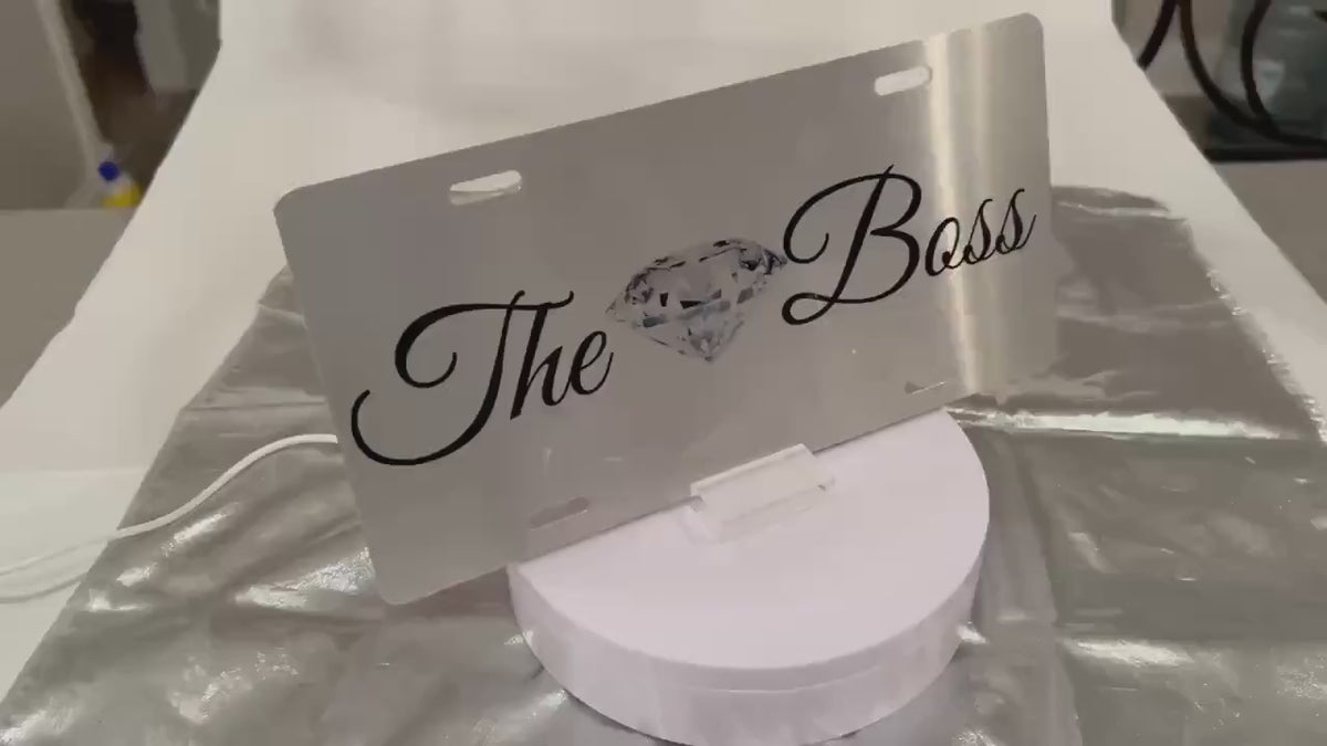 The Boss Aluminum License Plate