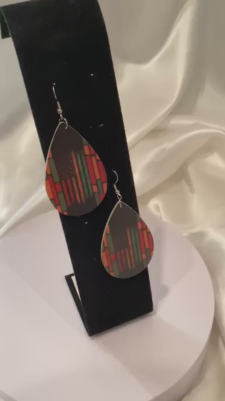 Afro-Centric/Bohemian Style Hook Earrings