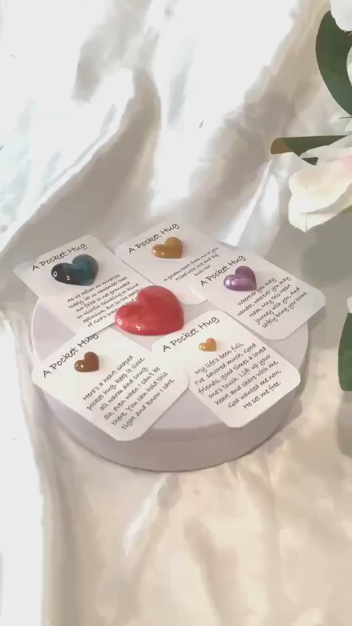 Handcrafted Resin Pocket Hug: Comfort Token